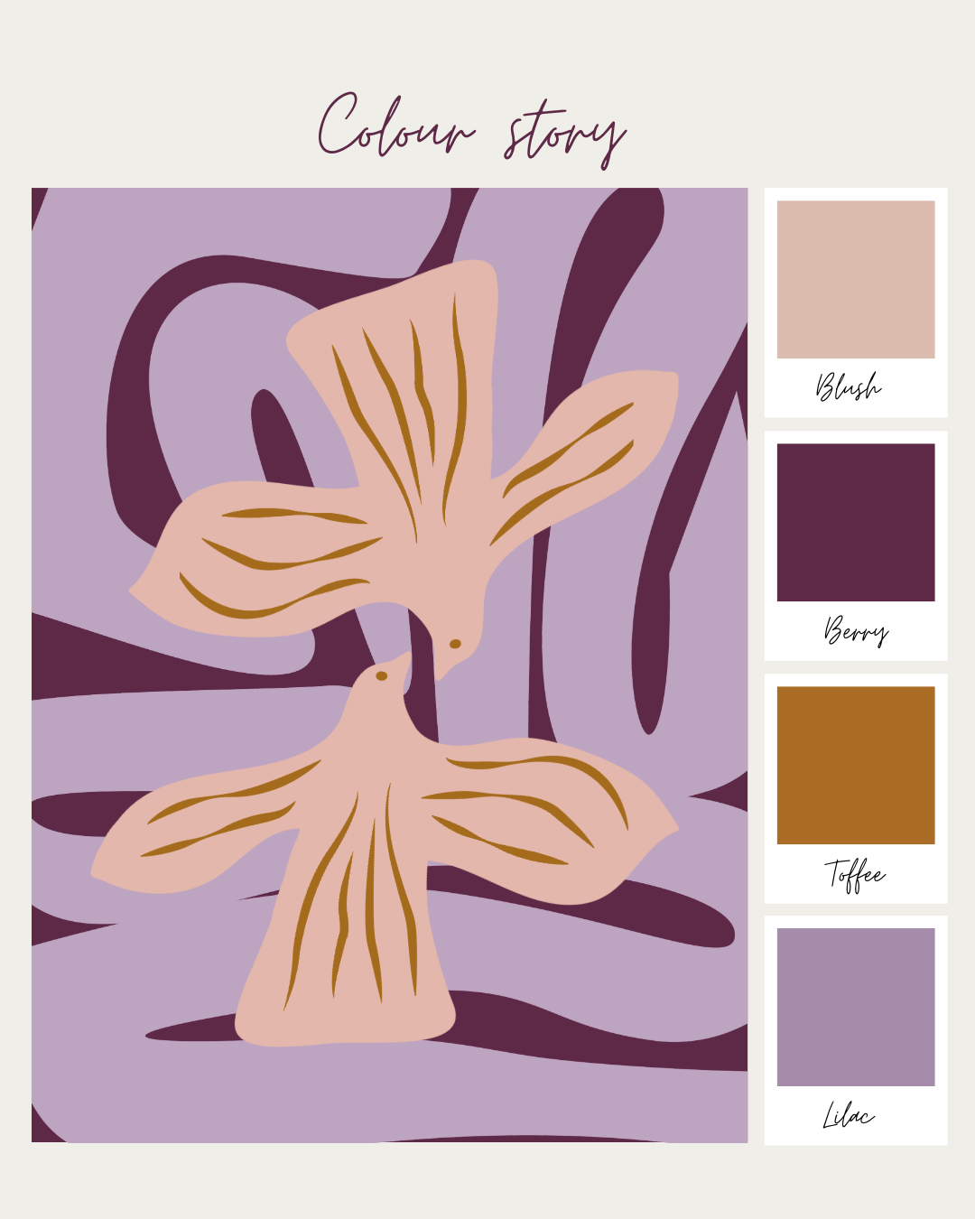 Lovebirds- Blush/ Toffee