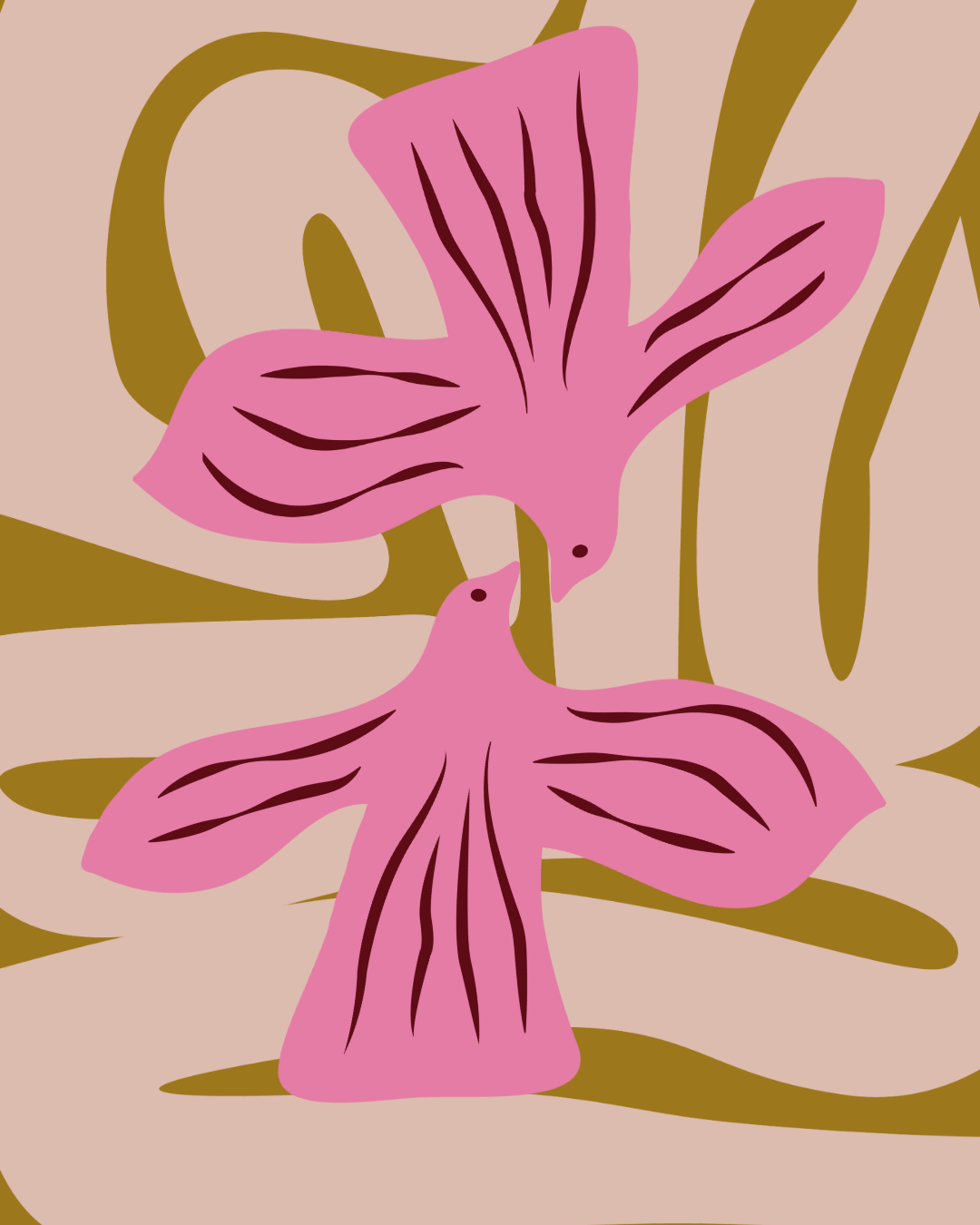 Lovebirds Flamingo