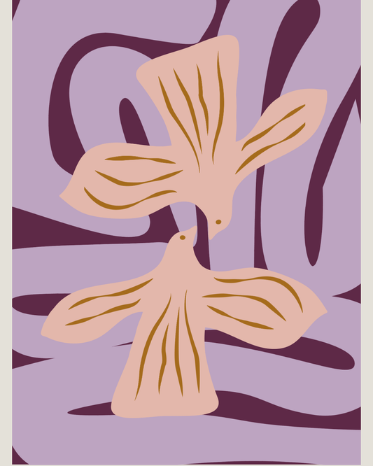 Lovebirds- Blush/ Toffee